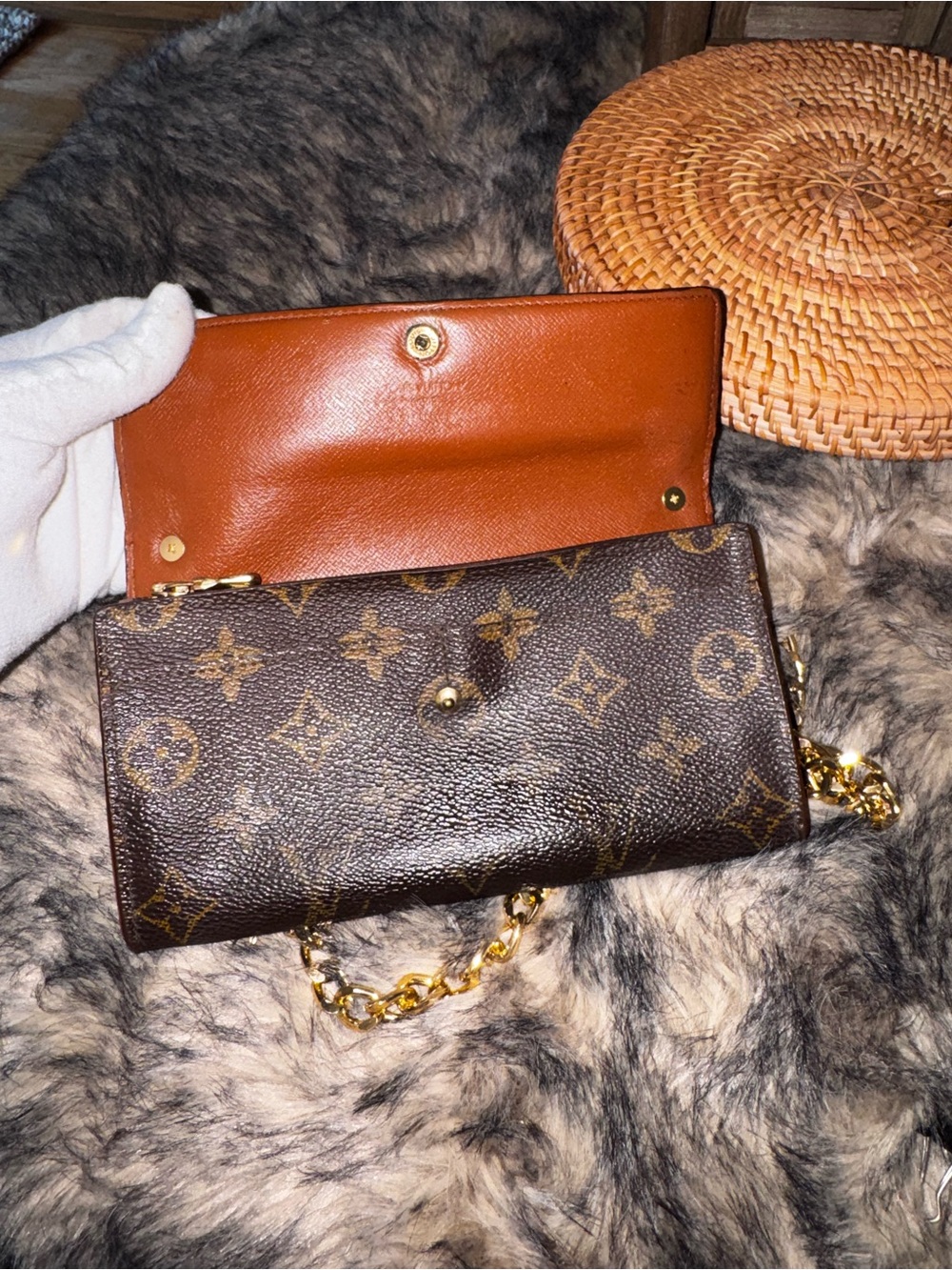 Louis Vuitton monogram sarah wallet, converted Crossbody vintage - Picture 7 of 17